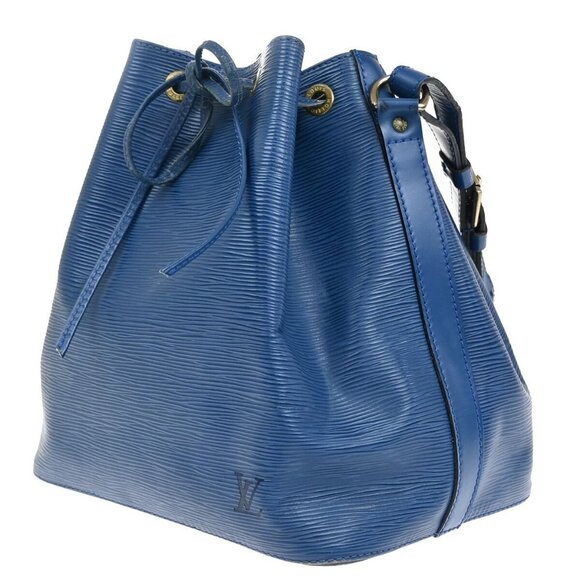 LOUIS VUITTON Petit Noe Drawstring Shoulder Bag Epi Leather Blue - Picture 3 of 5